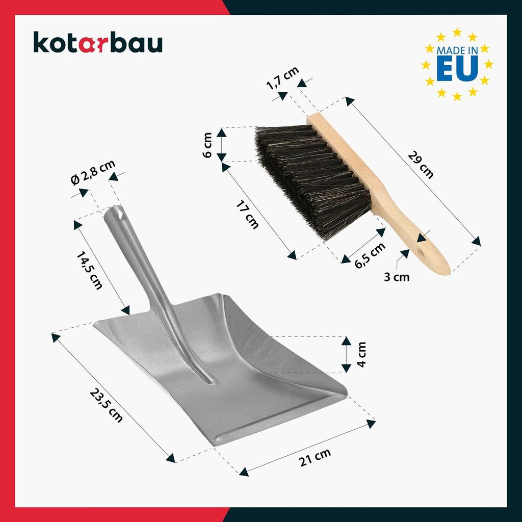 KOTARBAU® Kehrgarnitur 2 tlg. Kehrblech und Handfeger Produktbild 3