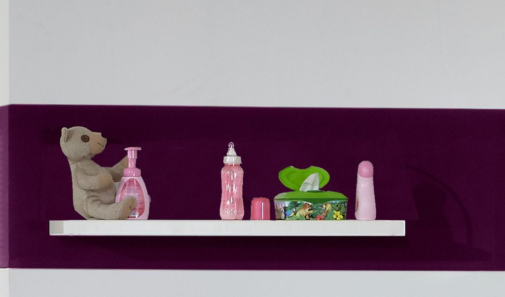 Wandboard Wandregal JOHANNESBURG-43 in weiß, B/H/T: ca. 78/3/25 cm