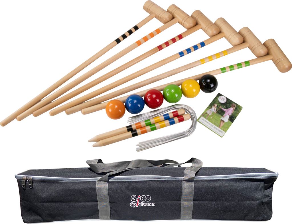 GICO Krocket Set 6 Spieler (80 cm) -spiel gut Produktbild 
