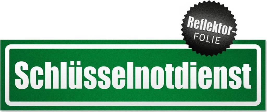 Schlüsselnotdienst invertiert Magnetschild Schild magnetisch