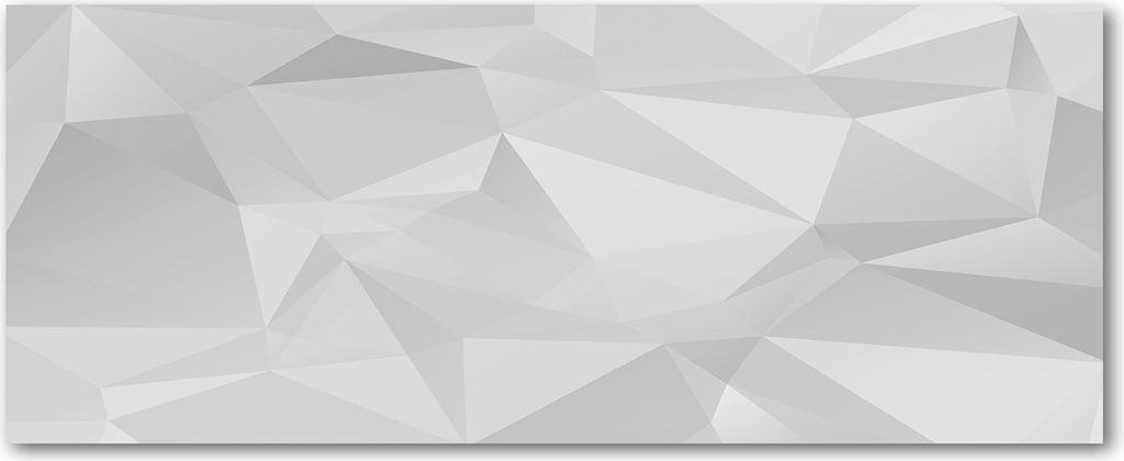 Tulup Leinwandbild - 125x50 cm - Wandkunst - Drucke auf Leinwand - Leinwanddruck - Kunst: modern & klassisch - Weiß - Abstrakte Dreiecke
