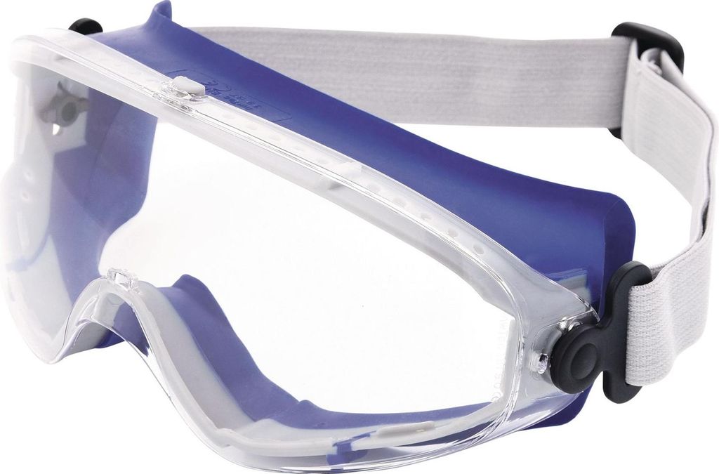 Tecwerk Vollsichtschutzbrille DAYLIGHT TOP EN 166 Rahmen blau, Scheibe klar Polycarbonat - 1 Stk.