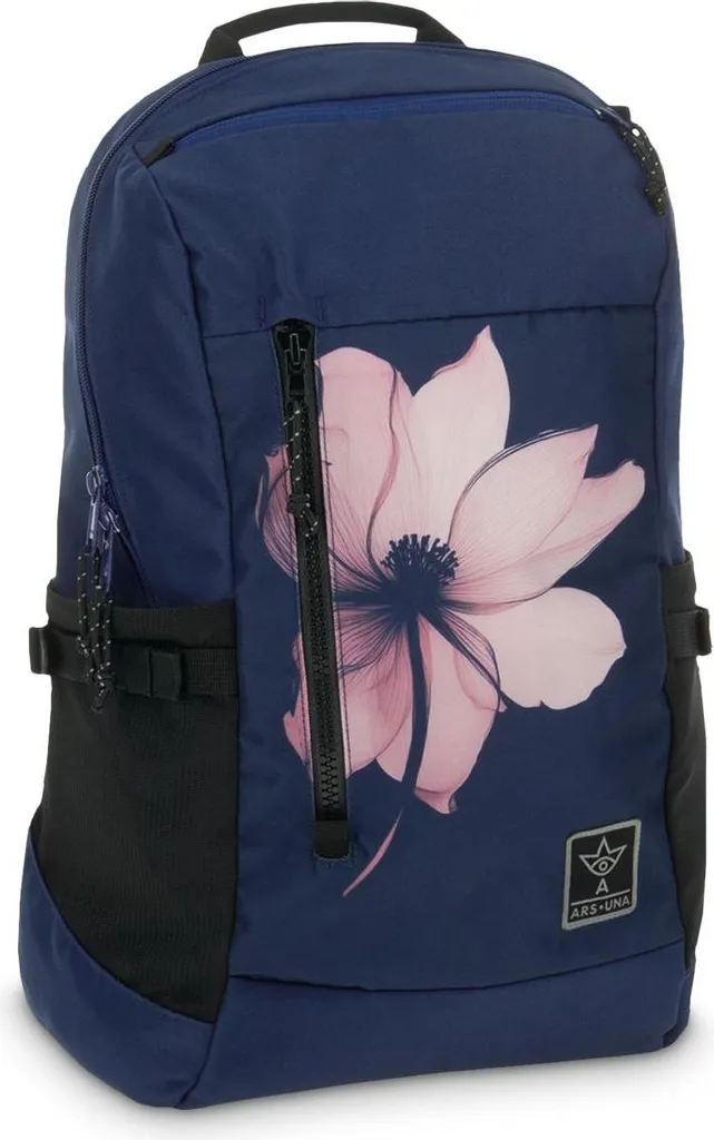 Sac à dos 47cm Ars Una Pink Shade, design fleuri et grand volume A4
