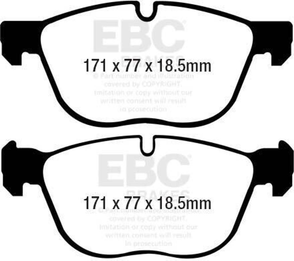 EBC Brakes Bremsbeläge Satz Vorne Bremsklötze für BMW X5 (E70) DP41938R