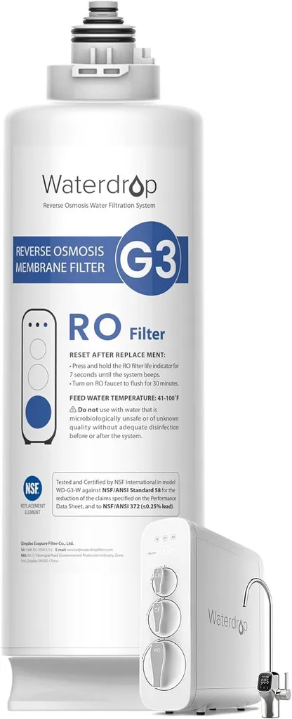 Filtro Ricambio Waterdrop N2RO per Acqua Pura in Casa - Dura 2 Anni