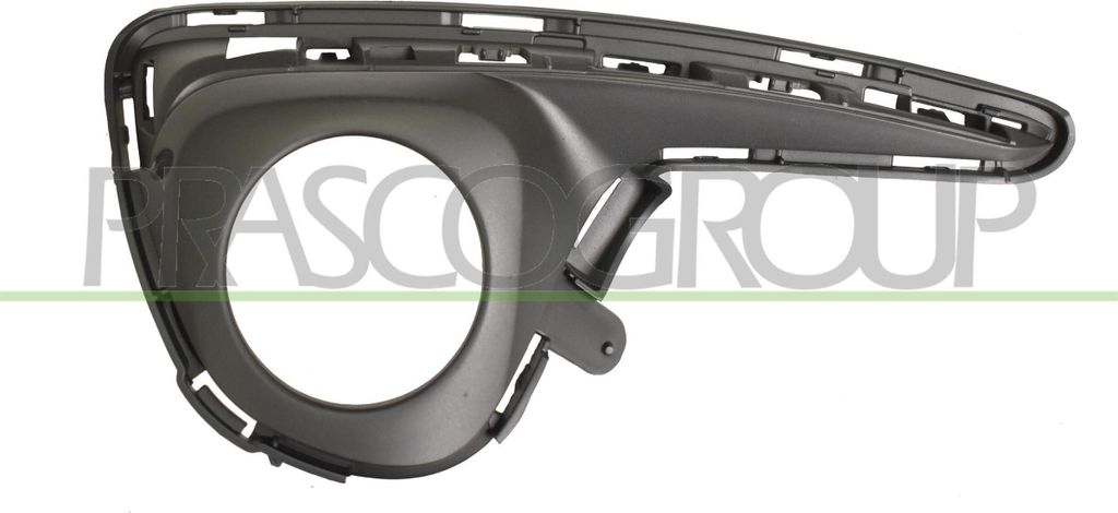PRASCO Lüftungsgitter Grill Stoßfänger für TOYOTA Yaris Schrägheck (P13) mit Loch/Löchern für Nebellampen Schwarz