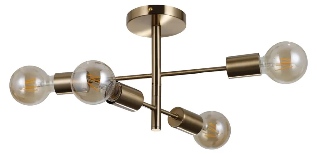 Plafonnier Italux PIANSI 4 Lumières Finition Bronze PND-4025-4