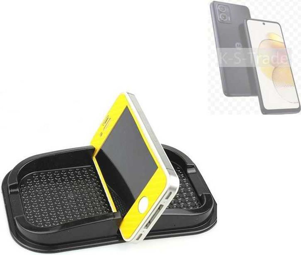 K-S-Trade Auto Anti Rutsch Matte Smartphone-Halter kompatibel mit Motorola Moto G73 5G Haft Pad Armaturenbrett Handy-Halterung Silikon