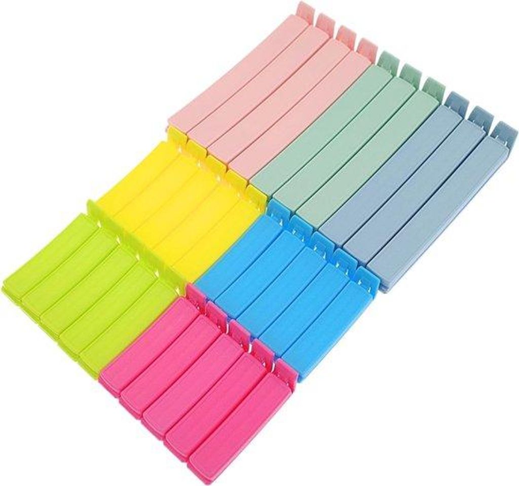 Plastik-Aufkleber für Lebensmittelverpackungen, gebogener Entwurf, Dichtungsklips für Lebensmittel, Küche und Haushalt (10,9 x 10, 5,3 x 20 cm),...