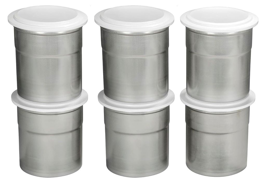 Pacojet Pacossierbecher mit Deckel 6er-Set aus Edelstahl