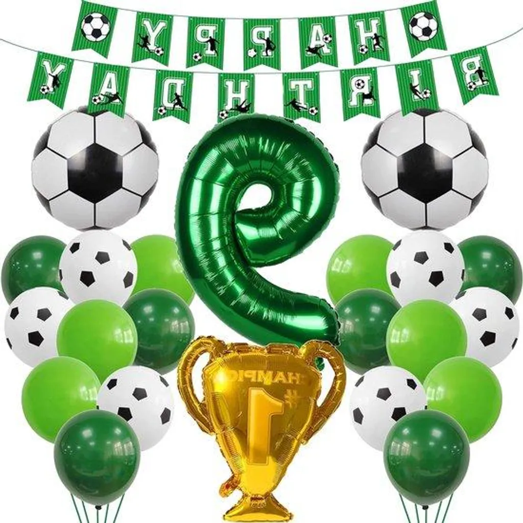 Ballon de football vert géant pour garçon et décoration de fête enfant
