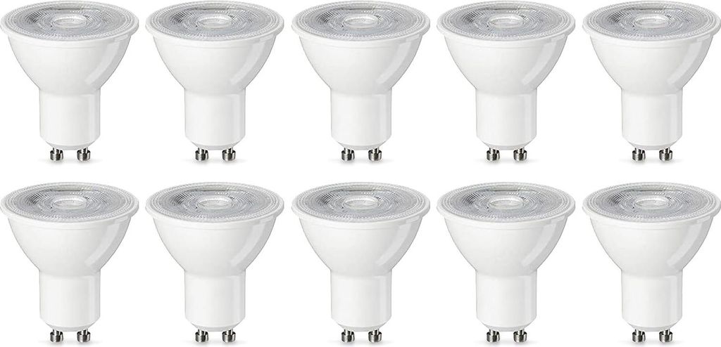 Basics 10 Einheiten (1er-Pack) GU10 LED-Spotlampen 4,7 W (entspricht 50 W) Warmwei?, nicht dimmbar