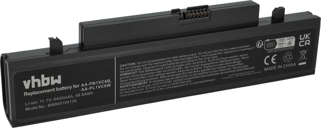 vhbw Akku kompatibel mit Samsung N218P, N220, N220-11, N210, N210-Malo Plus, N210-Malo, N218, N210-Mavi Plus Notebook (4400 mAh, 11,1 V, Li-Ion)