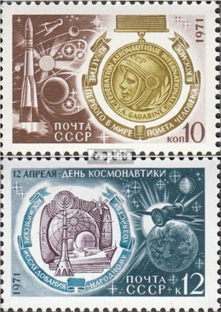 Briefmarken Sowjetunion 1971 Mi 3867-3868 (kompl.Ausg.) postfrisch Tag der Kosmonauten