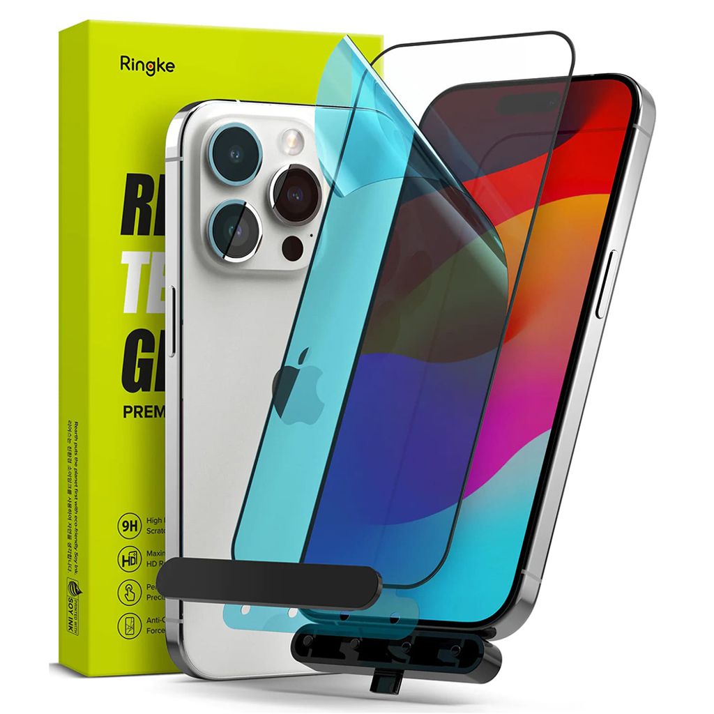 Ringke Gehrtetes Glas Hartglas Schtzglas Handyglas fr Apple iPhone 15 Pro 1 Stck