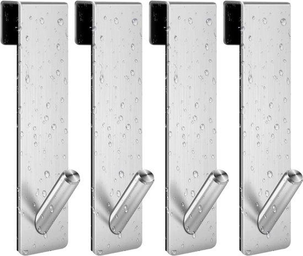 Gläserne Haken - 8 mm - 4 Stück - Silber