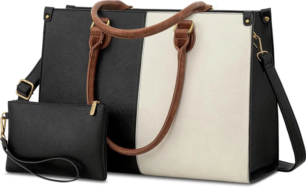 LOVEVOOK Sac à main femme - Shopper 15.6 pouces en cuir synthétique chic