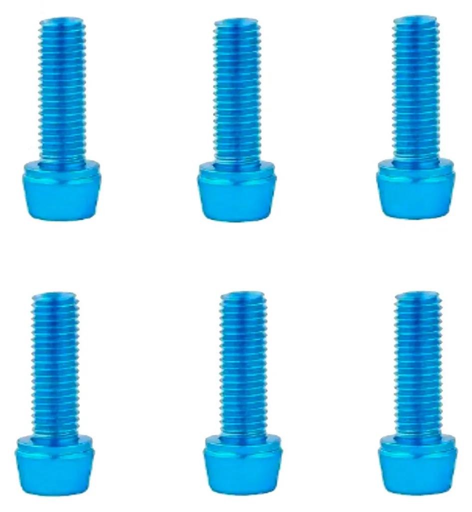 Visserie de Guidon Vélo en Inox Bleu - Pack de 6 Vis de Potence Universel