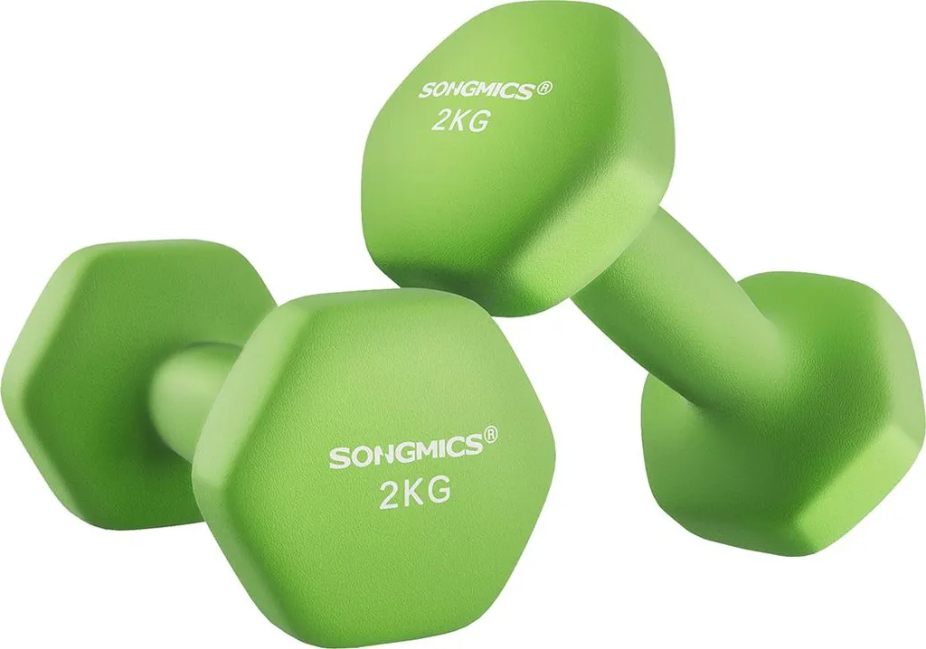 Haltères de musculation verts lot de 2 pour se remettre en forme
