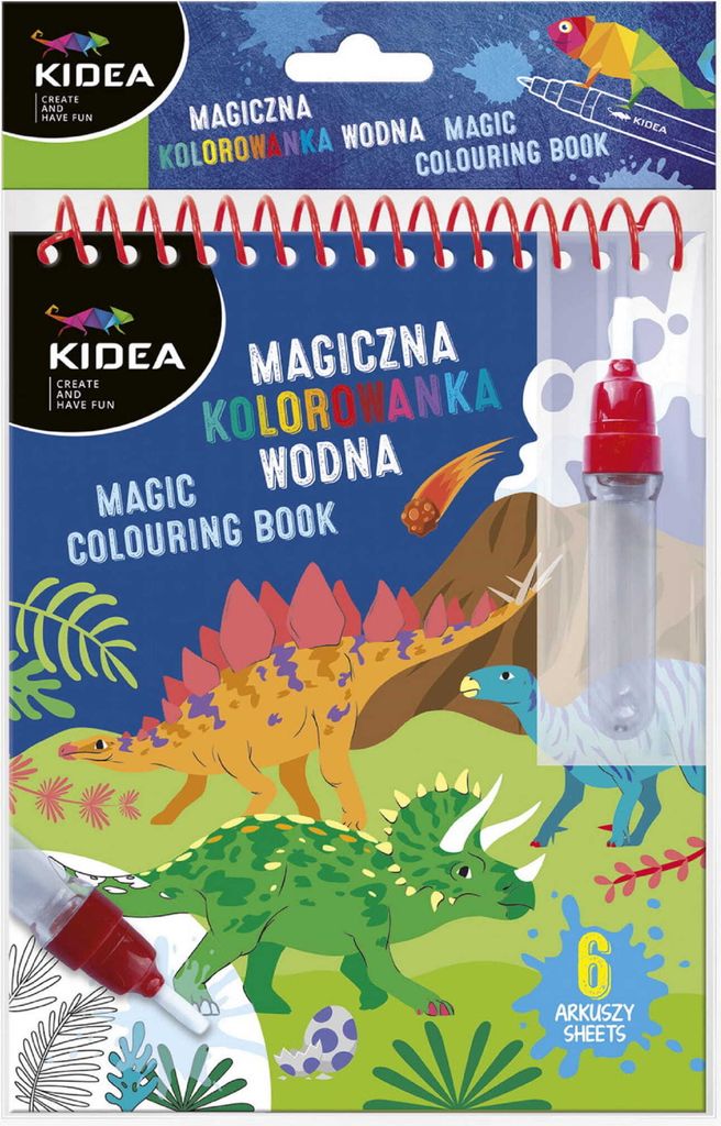 Kouzelná opakovaně použitelná vodní omalovánka dinosaurů Obrázek produktu 
