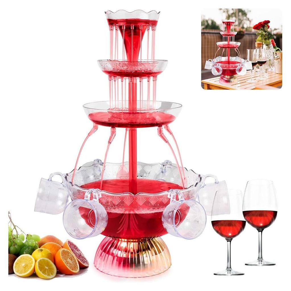 3-stufiger klarer Partybrunnen, Partybrunnen mit 5 Produktbild 