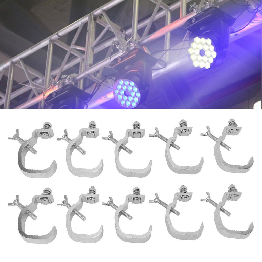 10x zaciski do oświetlenia scenicznego - aluminiowe haki do Zdjęcie produktu 