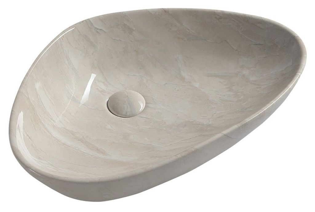 Sapho DALMA, lavabo de cerámica, 58,5 x 39 cm, color marfil Imagen del producto 