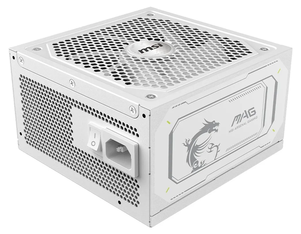 MSI MAG A1000GL White Alimentation Modulaire 1000W Gold Certifiée PCIE5
