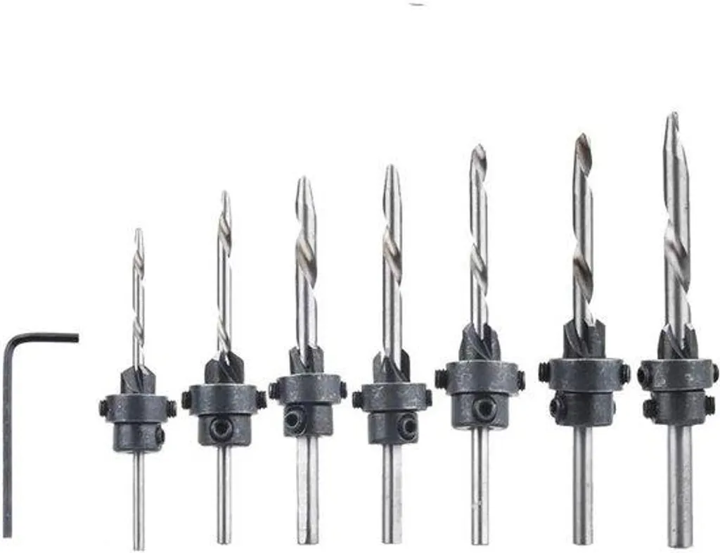 Forets bois HSS zingués 5-12 mm avec butée de profondeur réglable