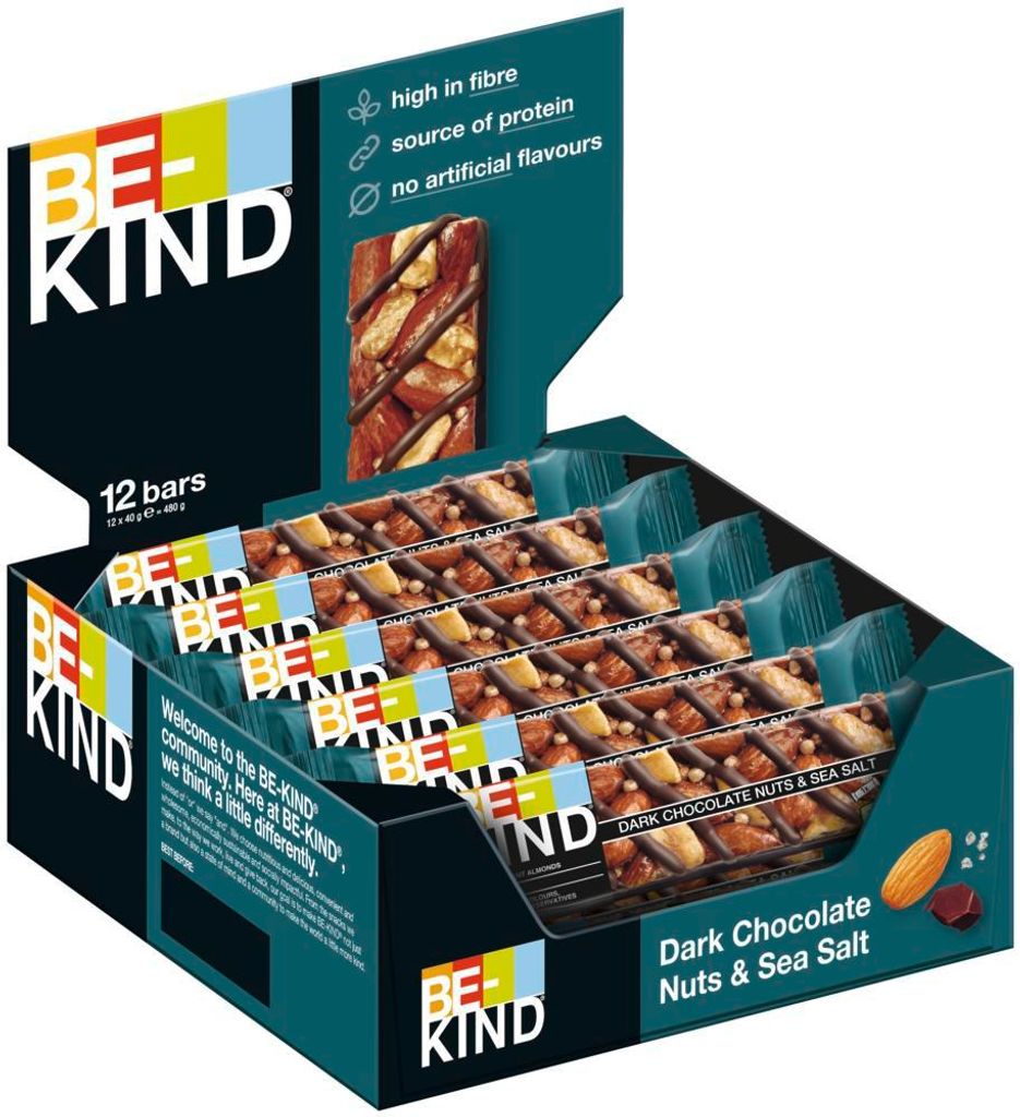 BE-KIND Dark Chocolate Nuts & SeaSalt 6x12x40g Produktbild 