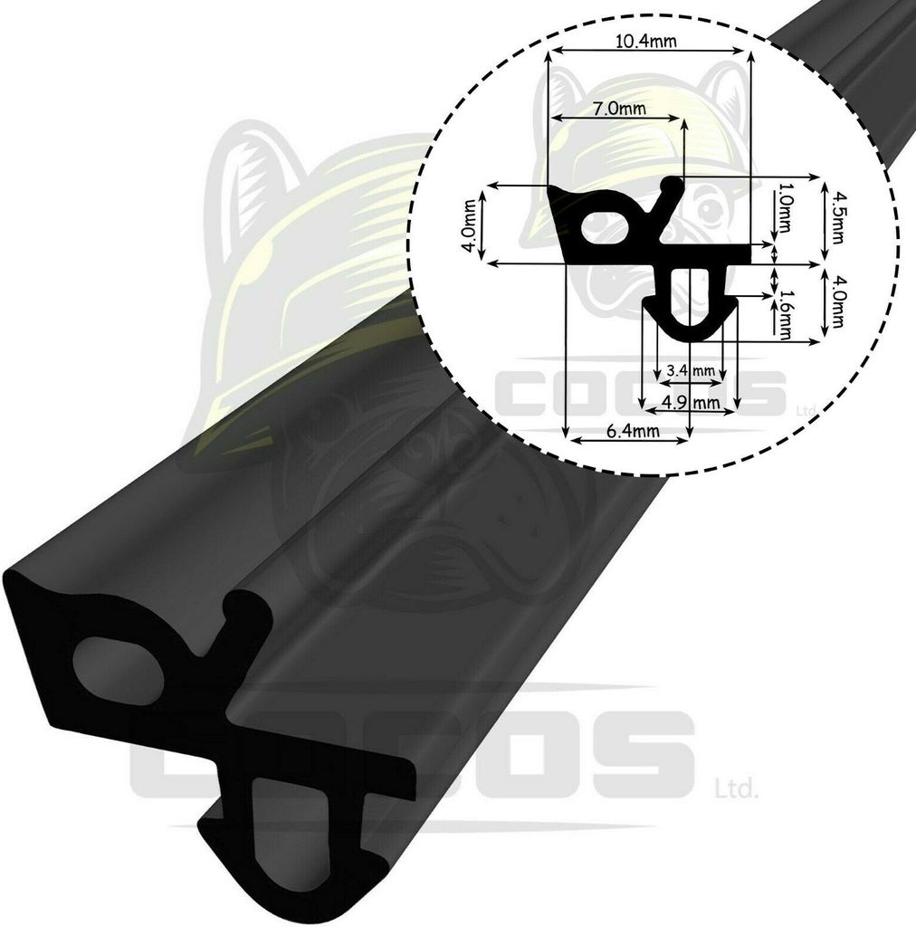 Fensterdichtung Gummidichtung Dichtungsprofil WS033 40m Schwarz EPDM für Fenster und Türen