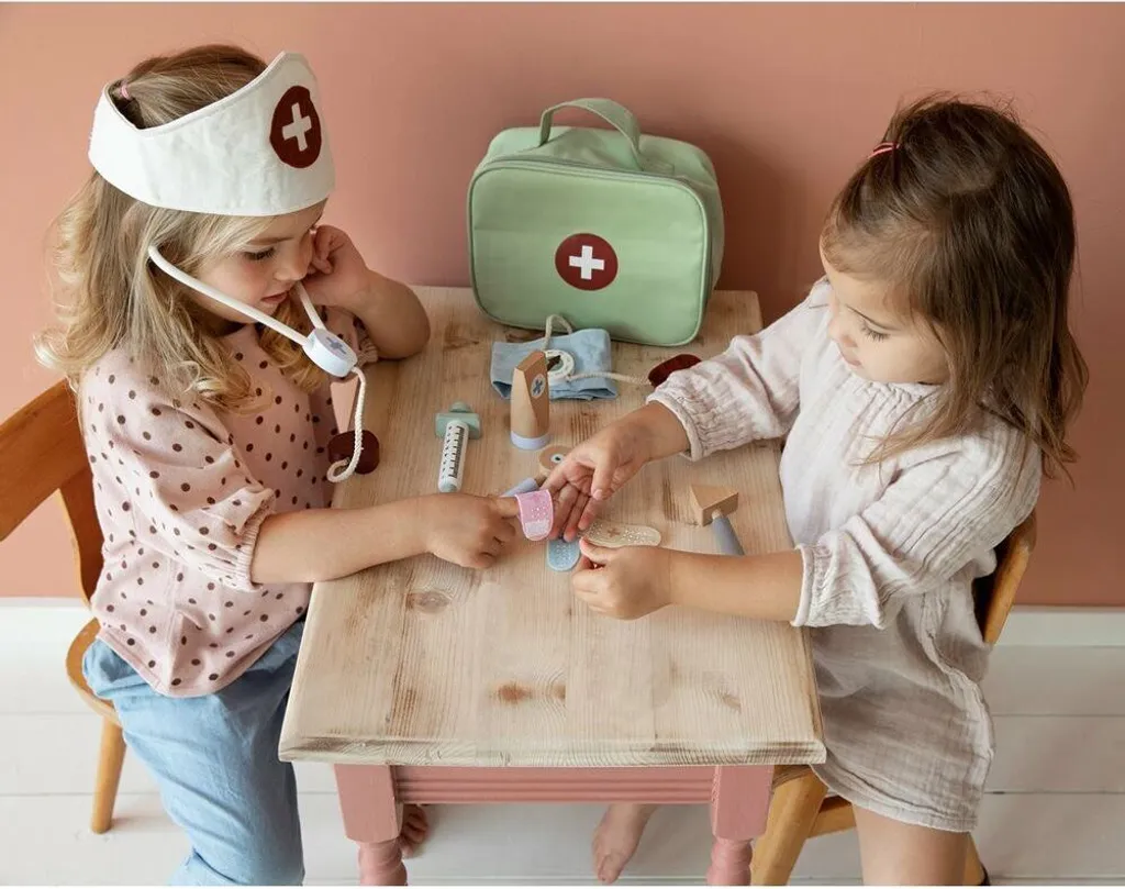 Set du petit docteur hollandais - Mallette médicale en bois pour enfant