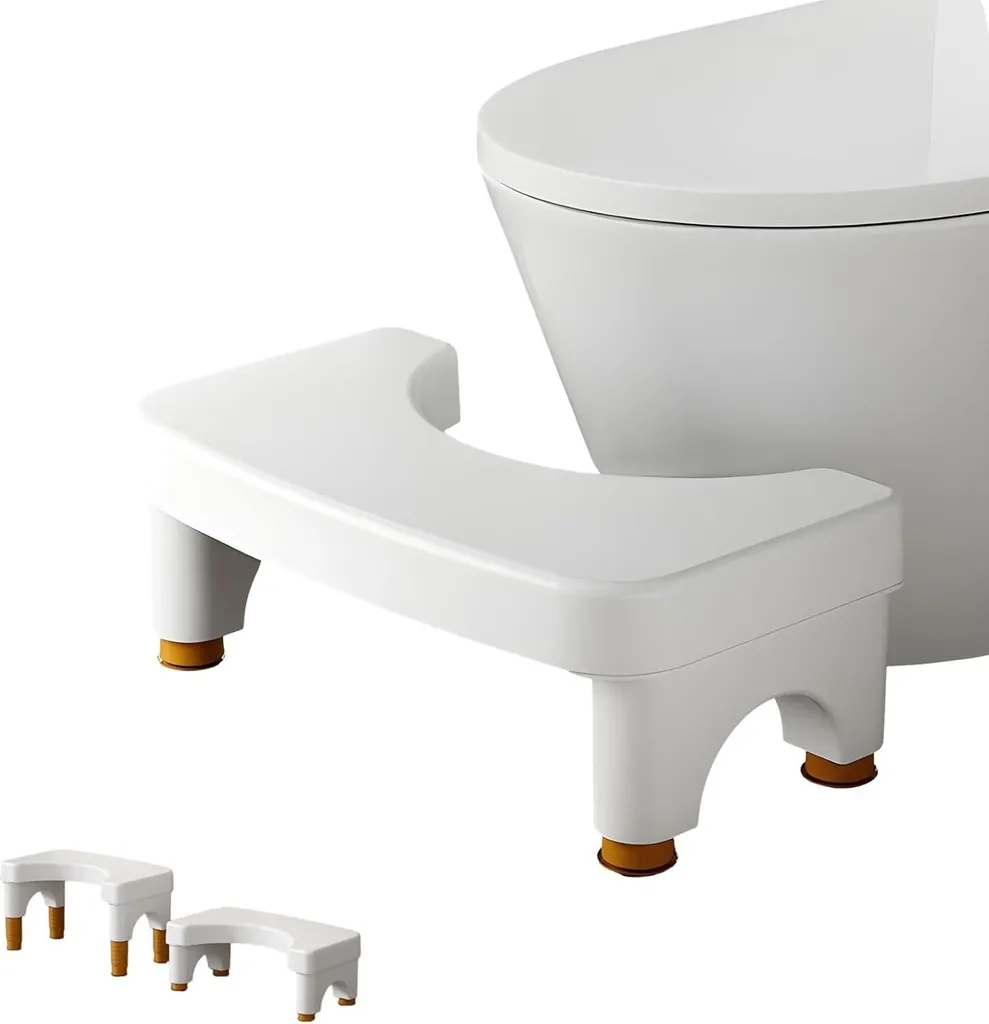 Tabouret de Pieds pour Toilettes Ergonomique avec 4 Niveaux de Hauteur