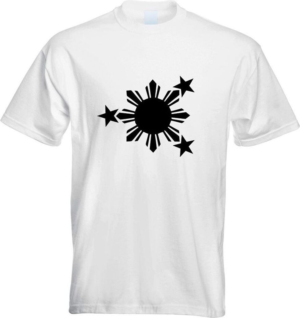 Kiwistar - T-Shirt - Weiss - Flagge der Philippinen Motiv Bedruckt Funshirt Design Print - mit Motiv Bedruckt - Funshirt Design - Sport - Freizeit ...
