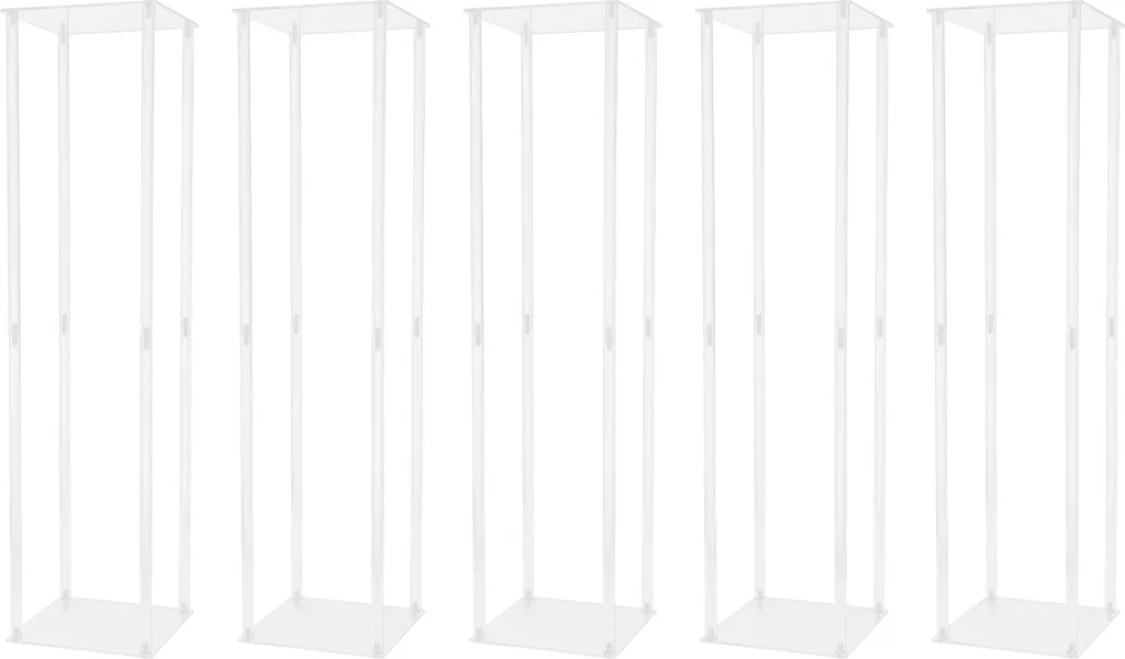 Porte-fleurs Colonne en Acrylique Transparent 100cm Déco de Table Fête