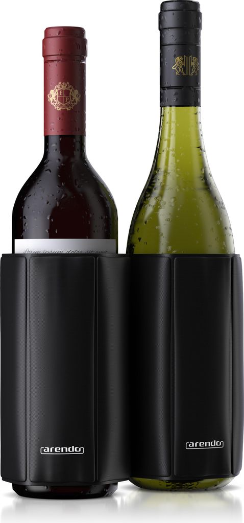 Arendo 2x Kühlmanschette, Flaschenkühler, Wein- und Produktbild 