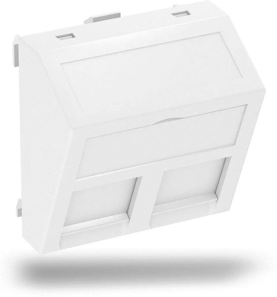 Anneau de Support Mod-Jack OBO 2 Sorties Blanc Brillant Fixation Vis