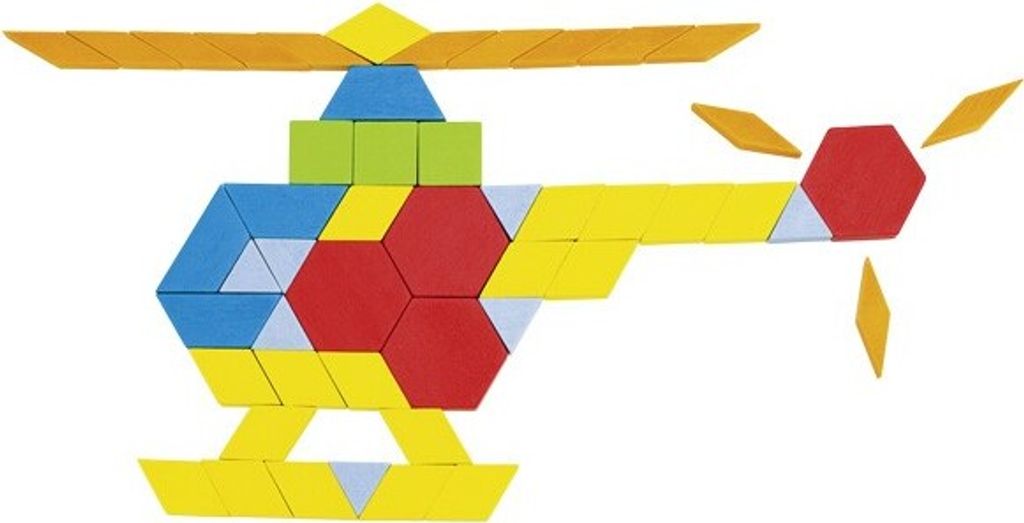 goki 58557 Legespiel Geo, bunt (1 Set)