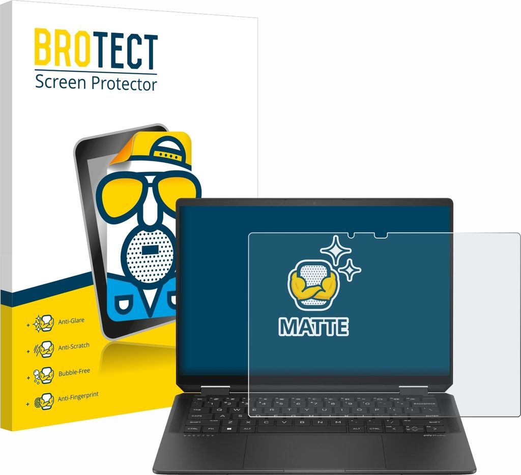 BROTECT Schutzfolie für HP Spectre x360 (14-e) 2024 Displayschutz Displayschutzfolie Folie Matt Entspiegelungsfolie