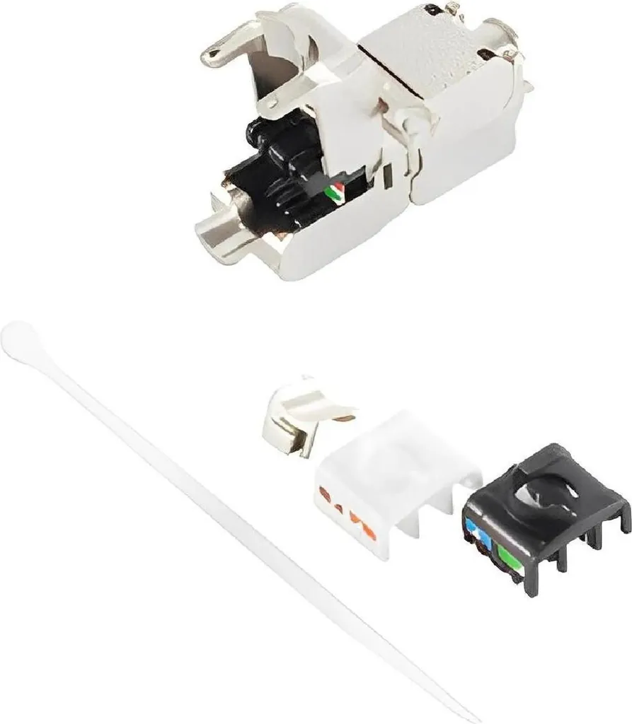 Connecteur Keystone Cat6A Blindage Intégral Montage Rapide 180 Degrés