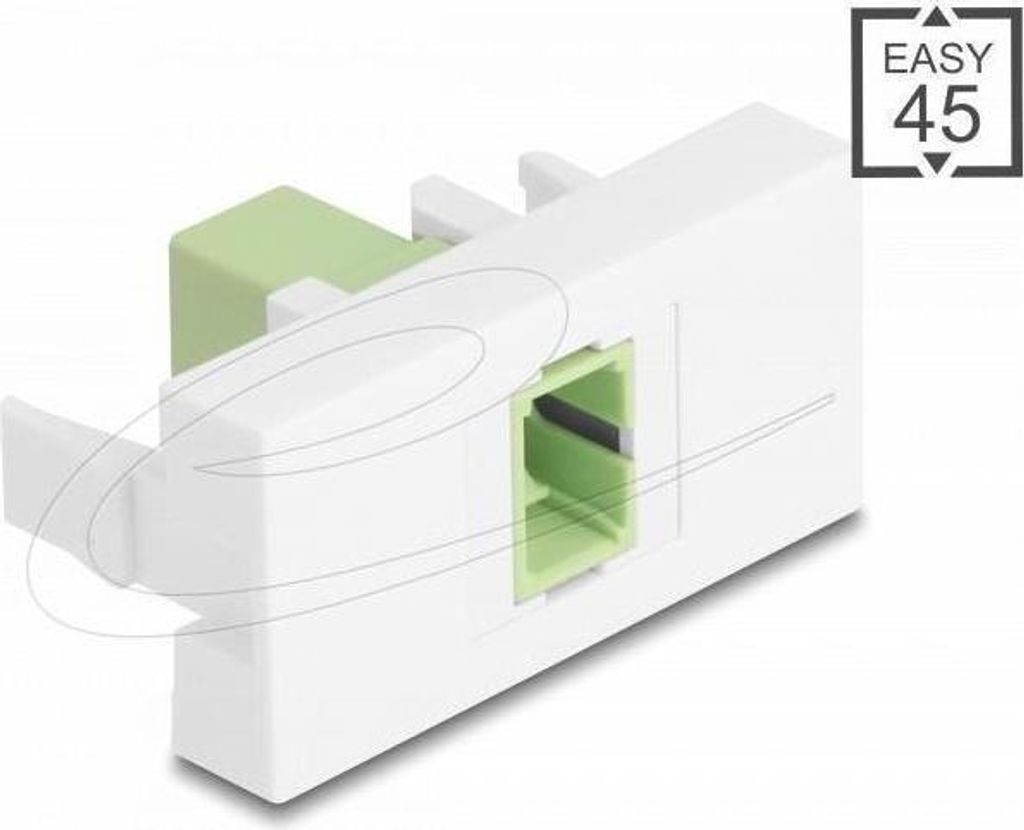 DELOCK Easy 45 Modul SC Simplex Bu zu Simplex Bu lindgrün/we