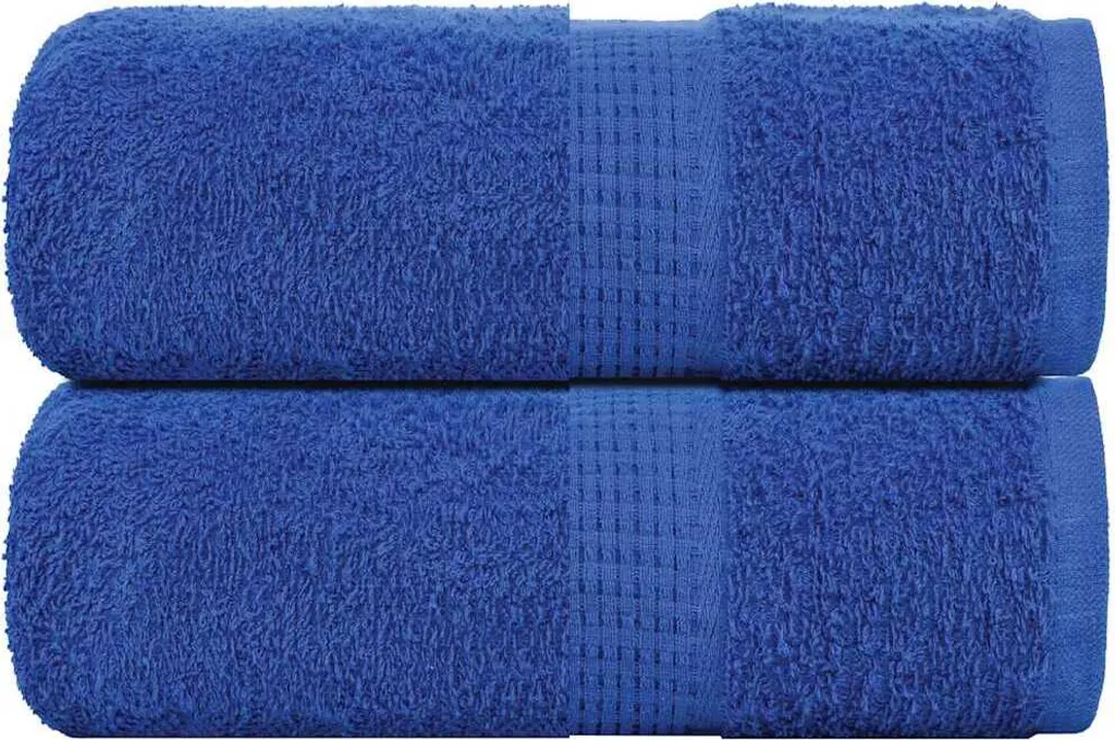 Asciugamani Ospite 30x50 cm Blu in Cotone 100% | Set 2 Pezzi Hommie