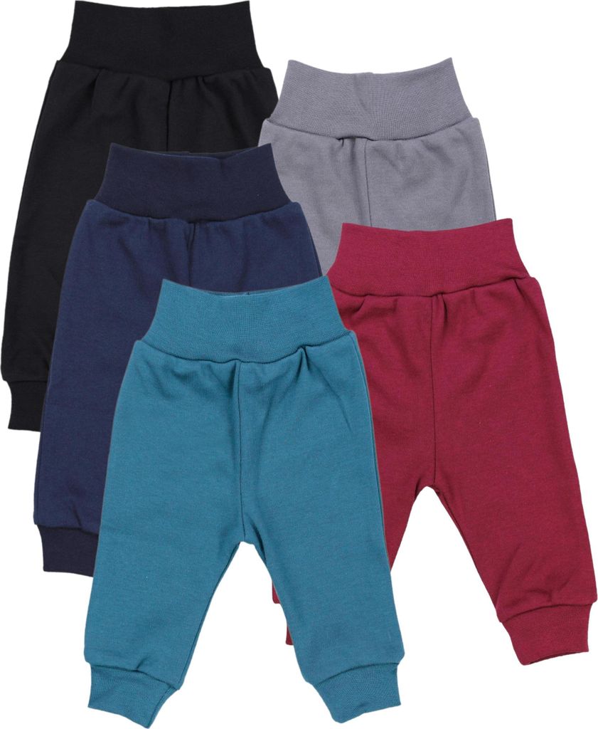 TupTam Unisex Baby Pumphose 5er Pack aus en Materialien Langhose unisex, Farbe: Junge 6, Größe: 56