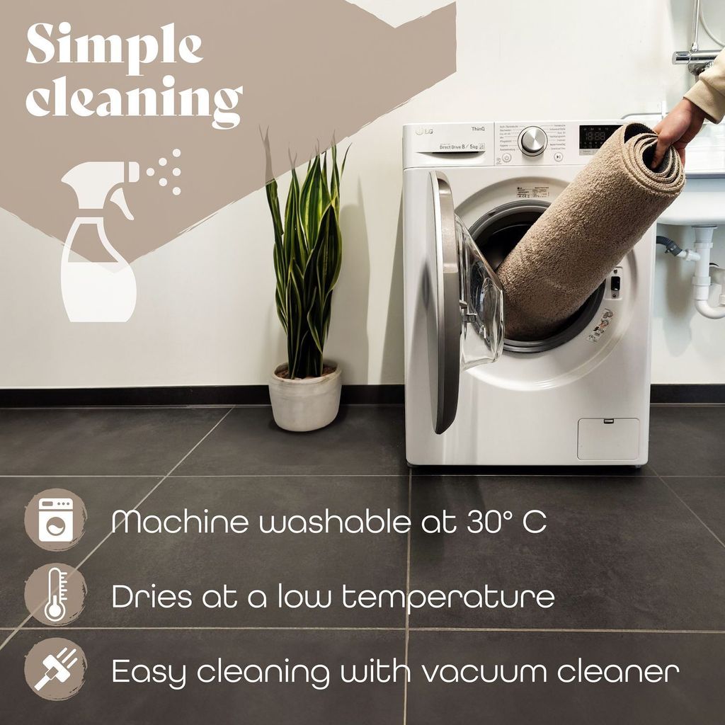 TT Home Teppich Wohnzimmer Kurzflor Anti-Rutsch Rückseite Produktbild 5