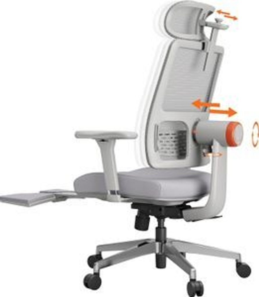 Newtral MagicH-BPro Chaise ergonomique avec repose-pieds - Image du produit 