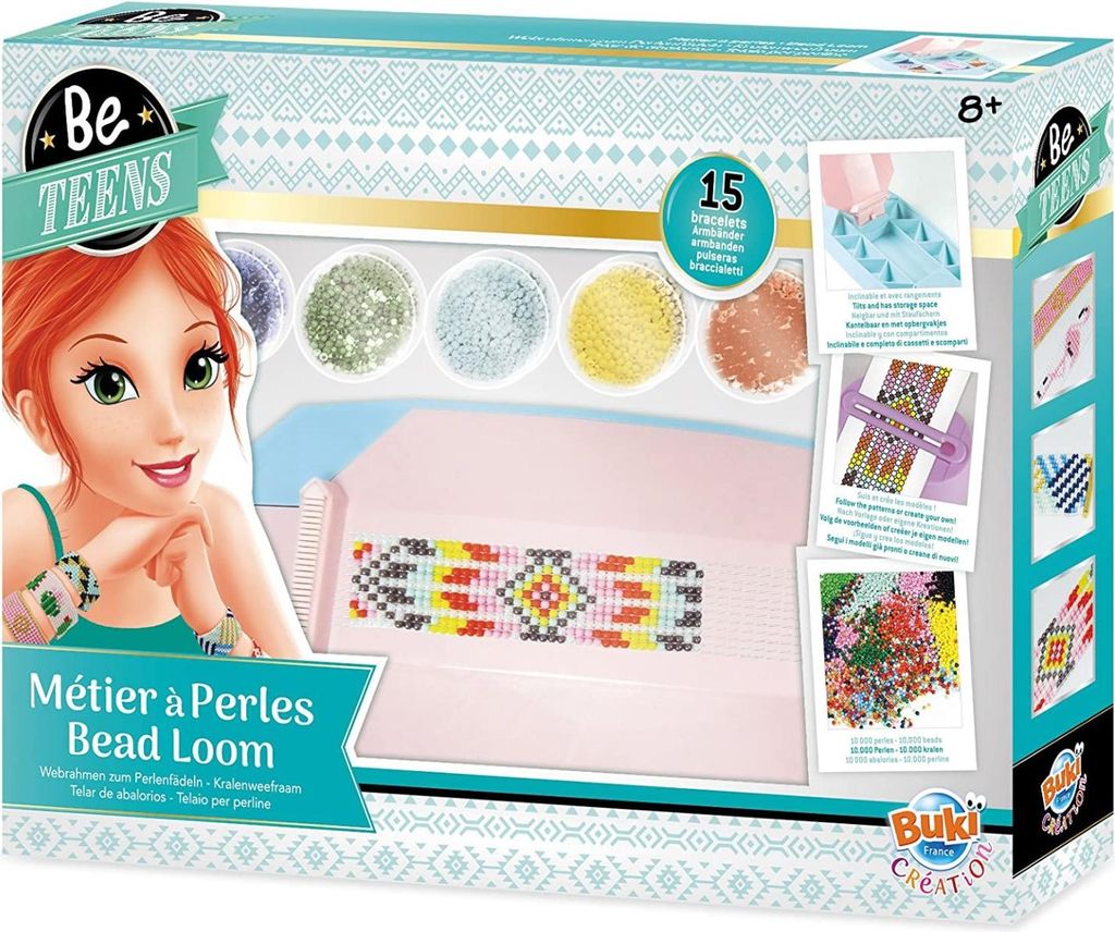 Buki Perlenatelier - Perlen Set für Armbänder basteln - kreatives Spielzeug
