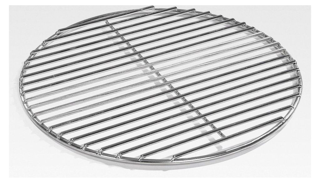 Runder Grill aus Edelstahl 40 cm, Kugelgrill, 4 mm Grillrost V2A für Feuerschalen
