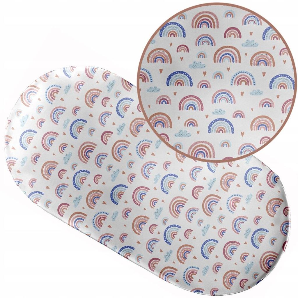 Spannbettlaken mit Gummizug 38x80 cm für Kinderwagen Moseskorb Wiege 100% Baumwolle