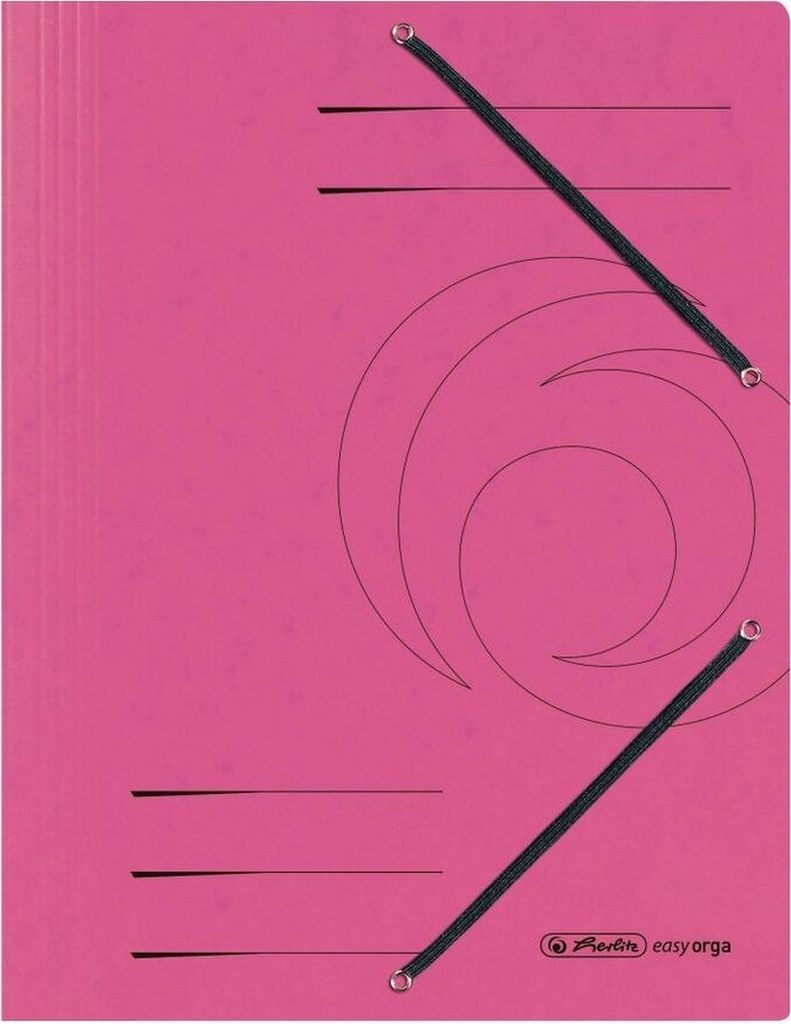 Einschlagmappe mit Gummizug Karton fuchsia Packung mit 25 Stück