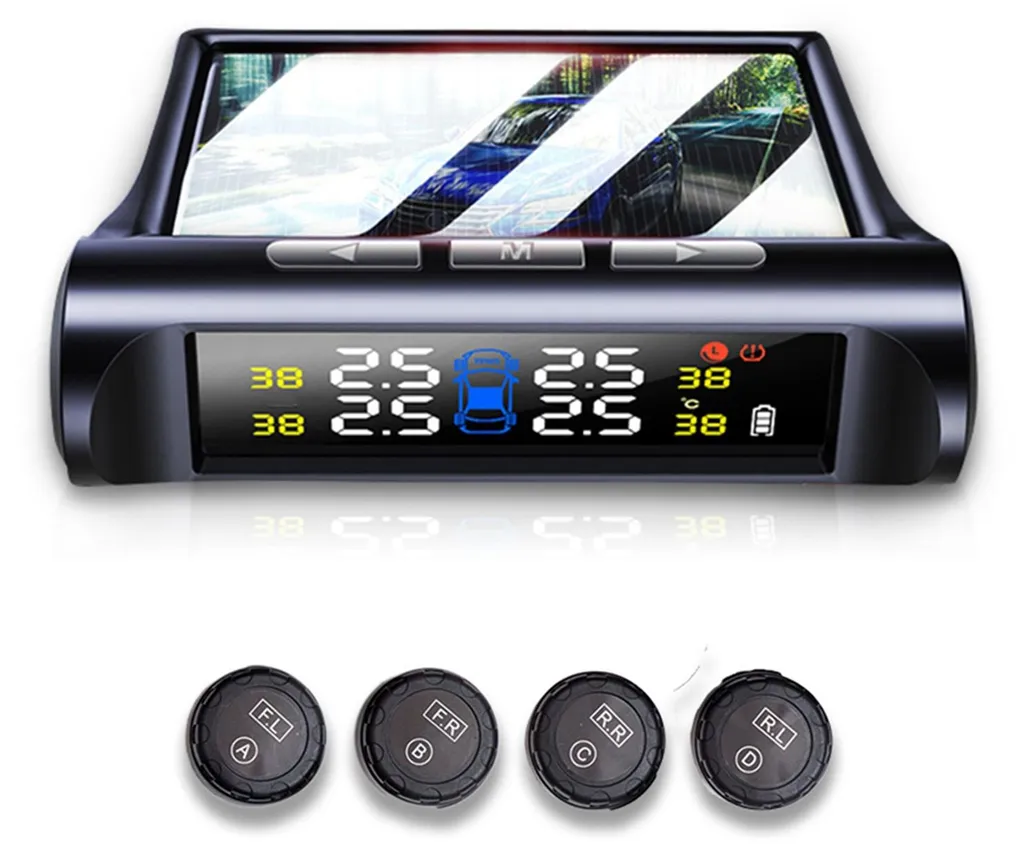 Système TPMS solaire C240 écran LCD couleur et capteurs anti-corrosion